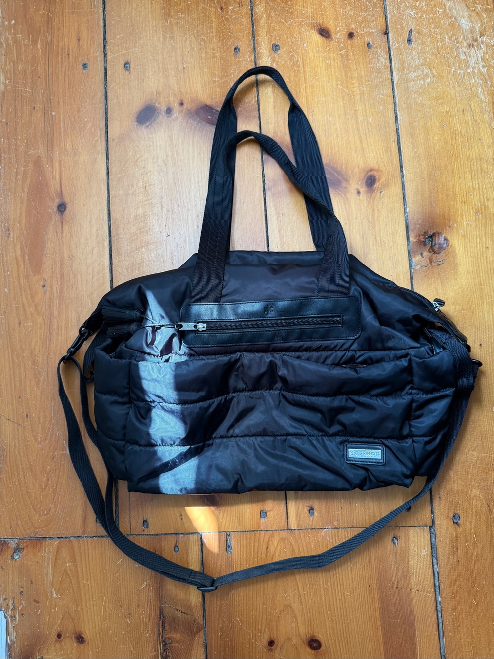 Skip Hop Black Puffy Diaper Bag